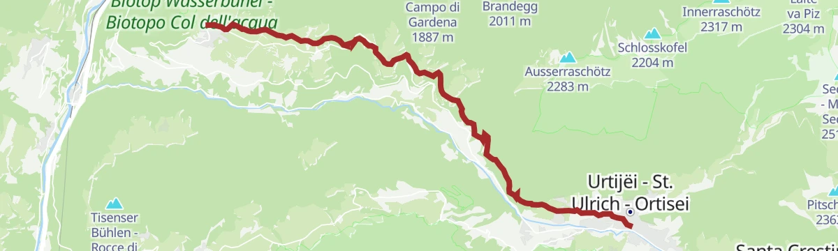 Route map: Post trail - alternative